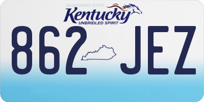 KY license plate 862JEZ