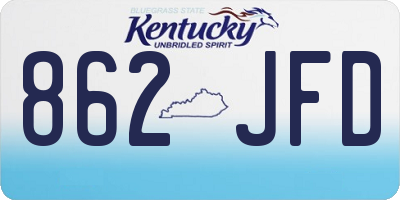 KY license plate 862JFD