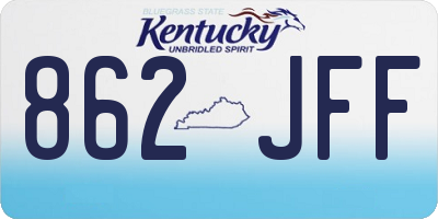 KY license plate 862JFF