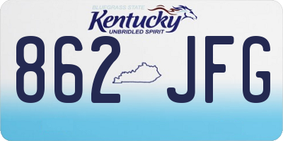 KY license plate 862JFG