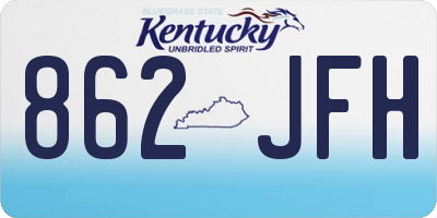 KY license plate 862JFH