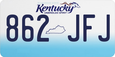KY license plate 862JFJ