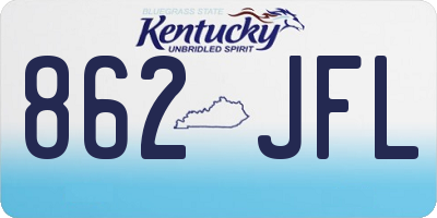 KY license plate 862JFL
