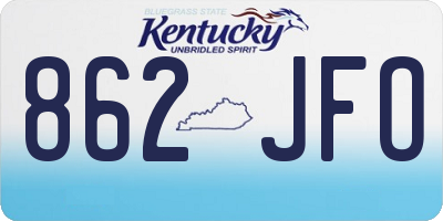 KY license plate 862JFO