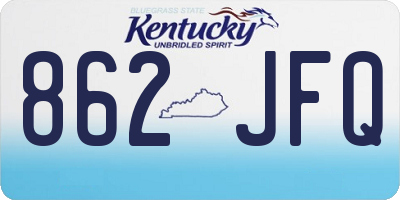 KY license plate 862JFQ