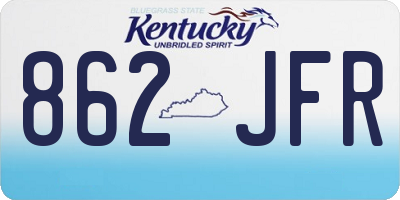 KY license plate 862JFR
