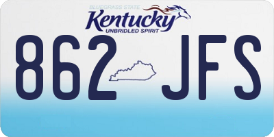 KY license plate 862JFS