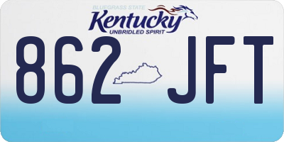KY license plate 862JFT