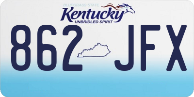 KY license plate 862JFX