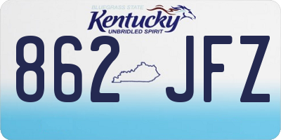 KY license plate 862JFZ