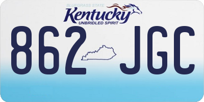 KY license plate 862JGC