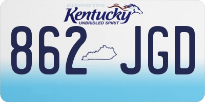 KY license plate 862JGD