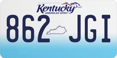 KY license plate 862JGI