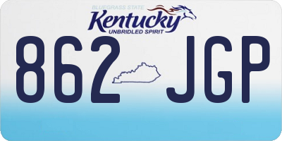 KY license plate 862JGP