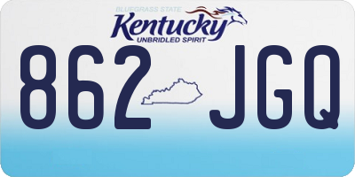 KY license plate 862JGQ