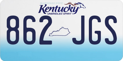 KY license plate 862JGS