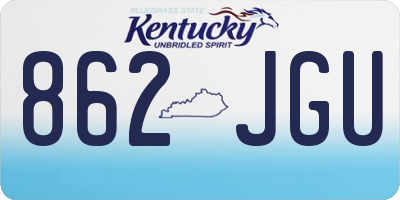 KY license plate 862JGU