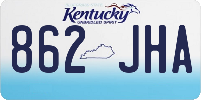 KY license plate 862JHA