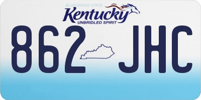KY license plate 862JHC