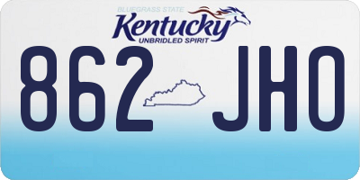 KY license plate 862JHO