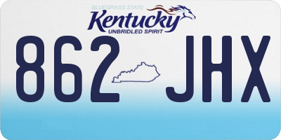 KY license plate 862JHX