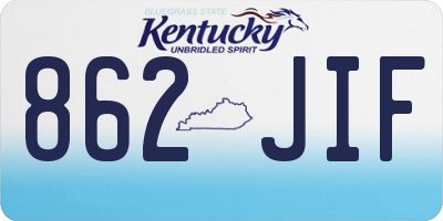 KY license plate 862JIF