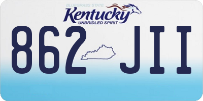 KY license plate 862JII