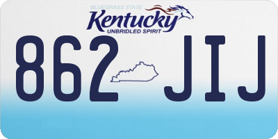 KY license plate 862JIJ