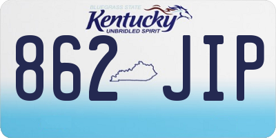 KY license plate 862JIP