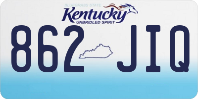 KY license plate 862JIQ
