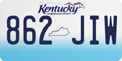 KY license plate 862JIW