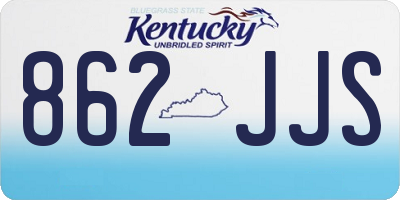 KY license plate 862JJS