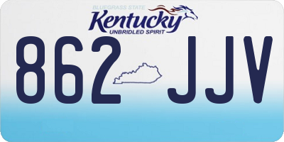 KY license plate 862JJV