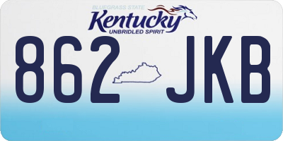 KY license plate 862JKB