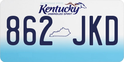 KY license plate 862JKD