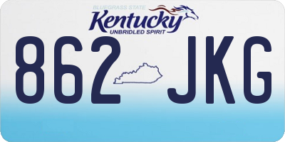 KY license plate 862JKG