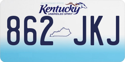 KY license plate 862JKJ