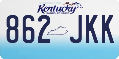 KY license plate 862JKK