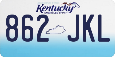 KY license plate 862JKL