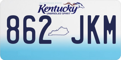 KY license plate 862JKM