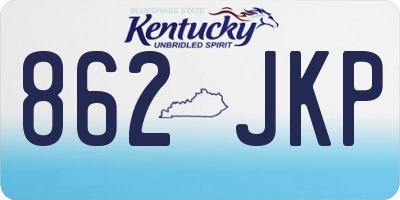 KY license plate 862JKP