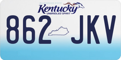 KY license plate 862JKV