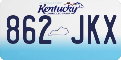 KY license plate 862JKX