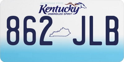 KY license plate 862JLB