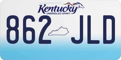 KY license plate 862JLD