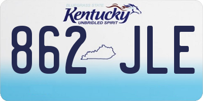 KY license plate 862JLE