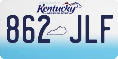 KY license plate 862JLF