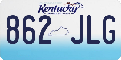 KY license plate 862JLG