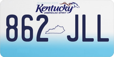KY license plate 862JLL