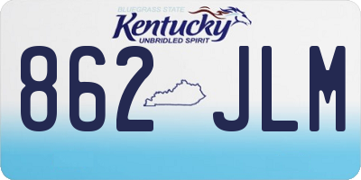 KY license plate 862JLM